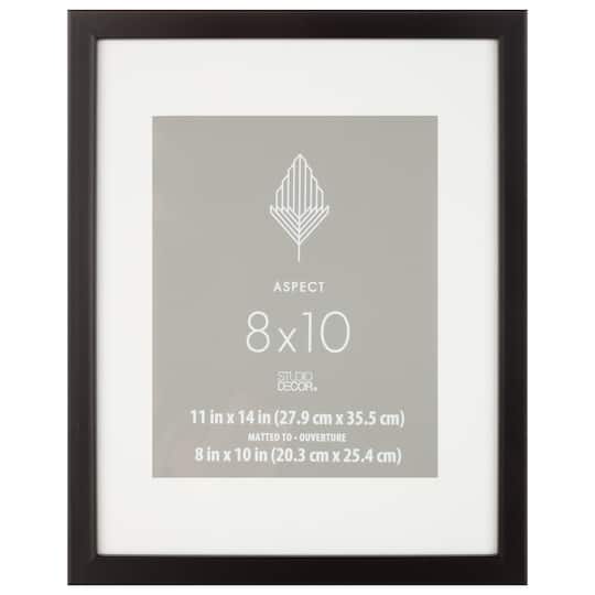 Aspect Black Frame with Mat by Studio Décor